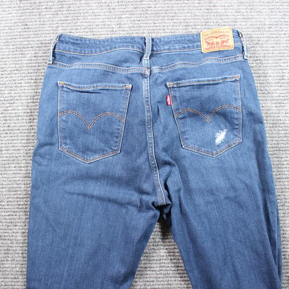 Levi’s 721 High Rise Skinny Ankle Womens 31 Blue Distressed Stretch - Picture 8 of 11